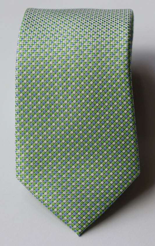 The Shirt Shop Tie - Green Mini Check