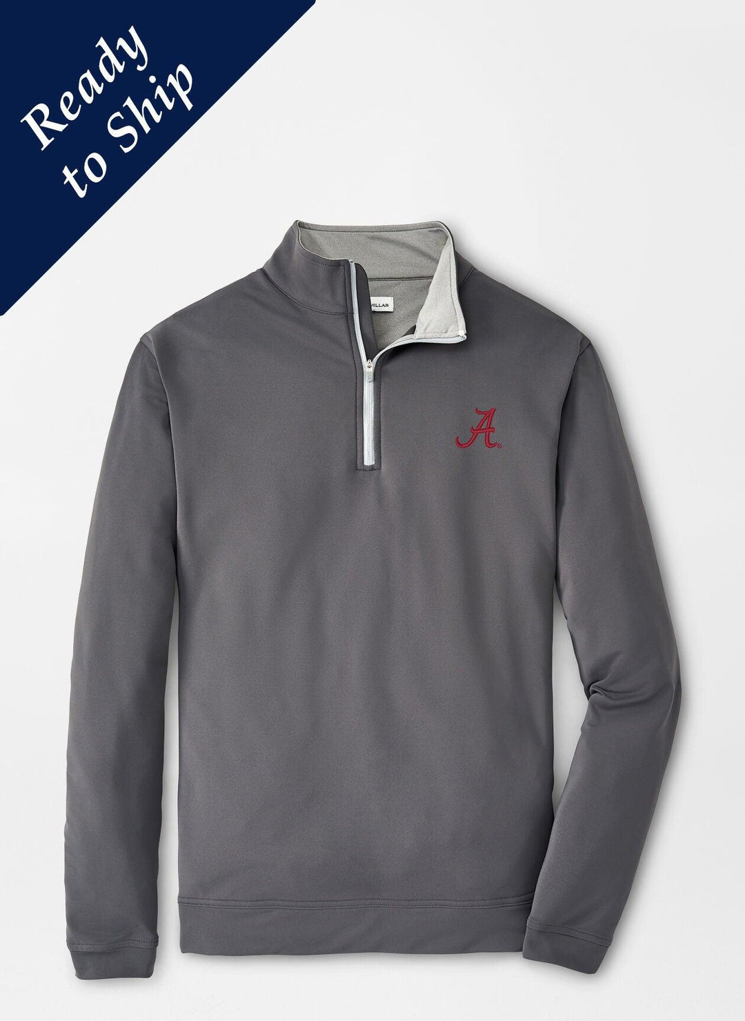 Peter Millar Solid Perth Quarter Zip- Iron (Script A)