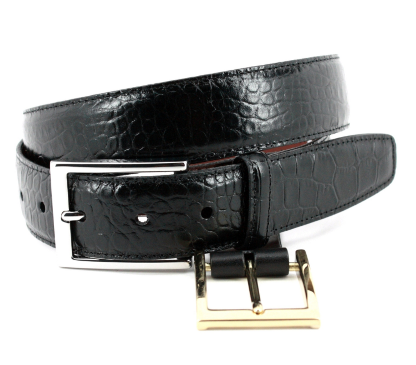 Torino Alligator Grain Embossed Calfskin Belt (2 Colors)