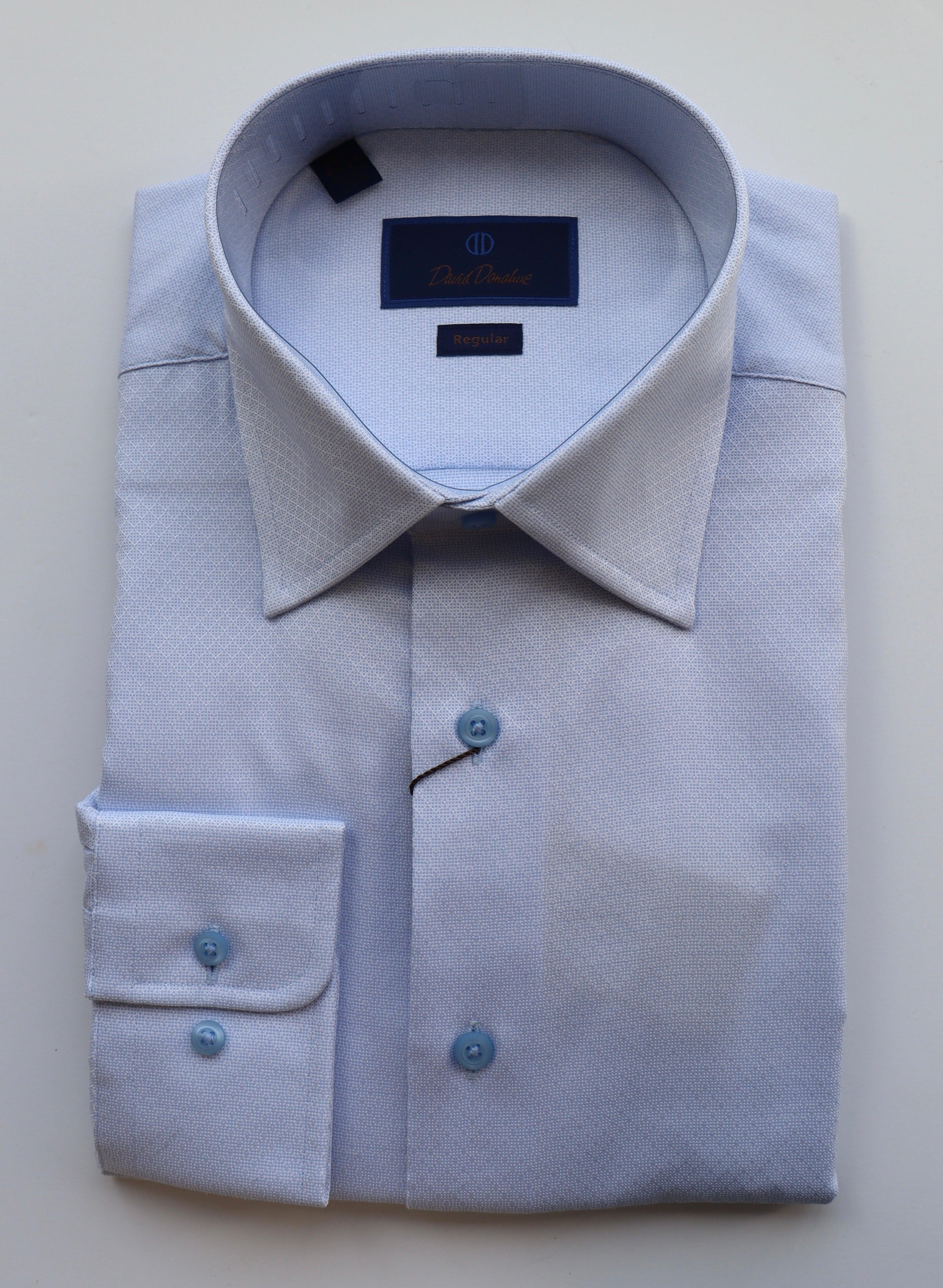 David Donahue Sky Blue Dress Shirt (Regular Fit) Sky / 32/33x16.5
