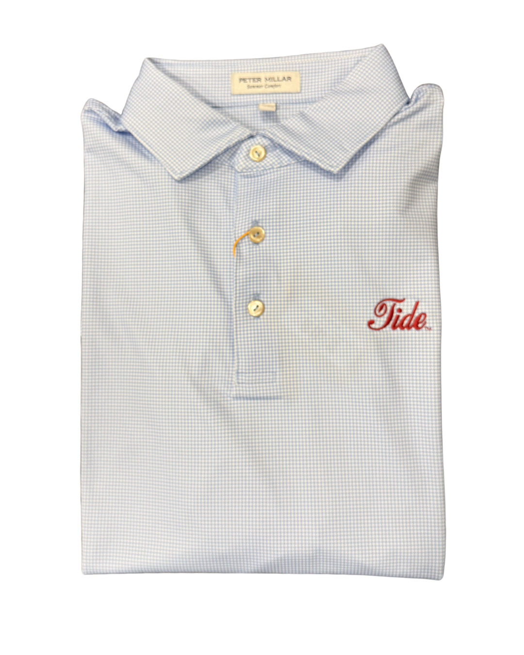 Peter Millar Border Polo- Cottage Blue (Tide Script)