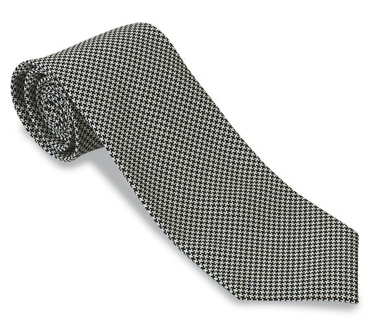 R. Hanauer Tie - Black & White Houndstooth