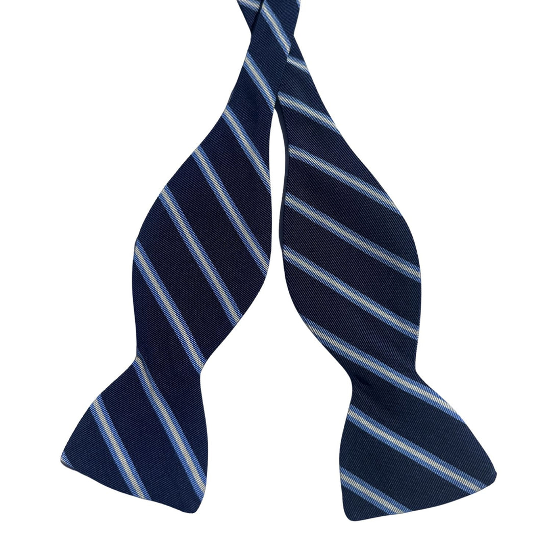 R. Hanauer Bow Tie - Navy/ Cobalt Queens Stripes