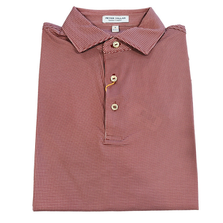 Peter Millar Border Polo- Crimson