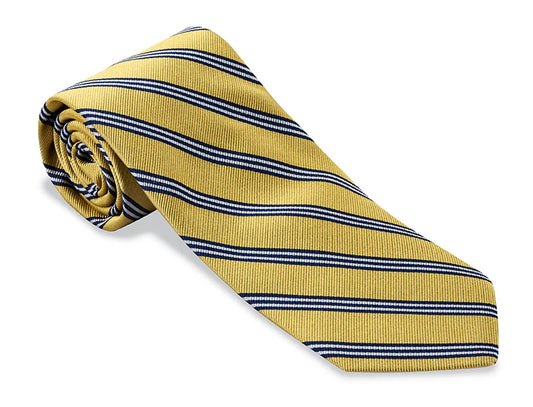 R. Hanauer Tie - Gold Brooks Stripe