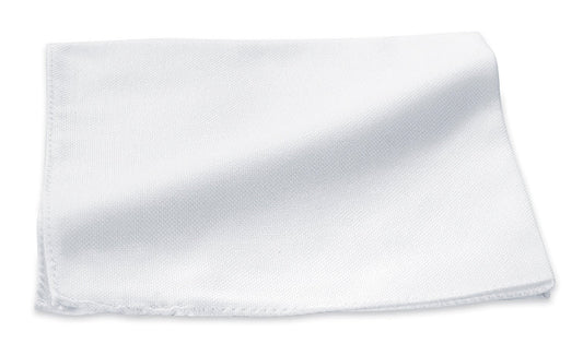 R. Hanauer Pocket Square - White Woven Oxford