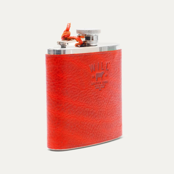 Will Leather Goods Leather & Stainless Steel Flask (2 Colors)