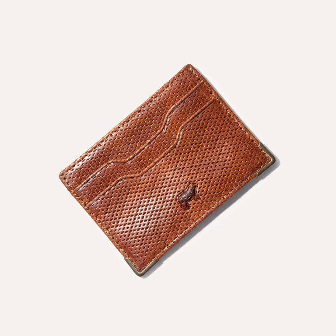 Will Leather Goods William Front Pocket Card Case - Ginger