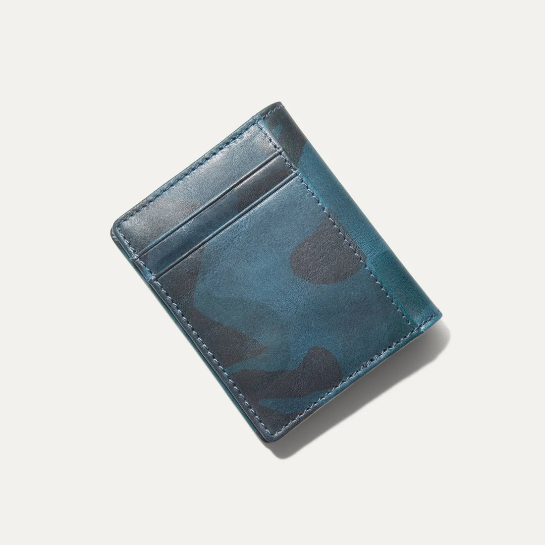 Will Leather Goods Military Blue Front Pocket Wallet