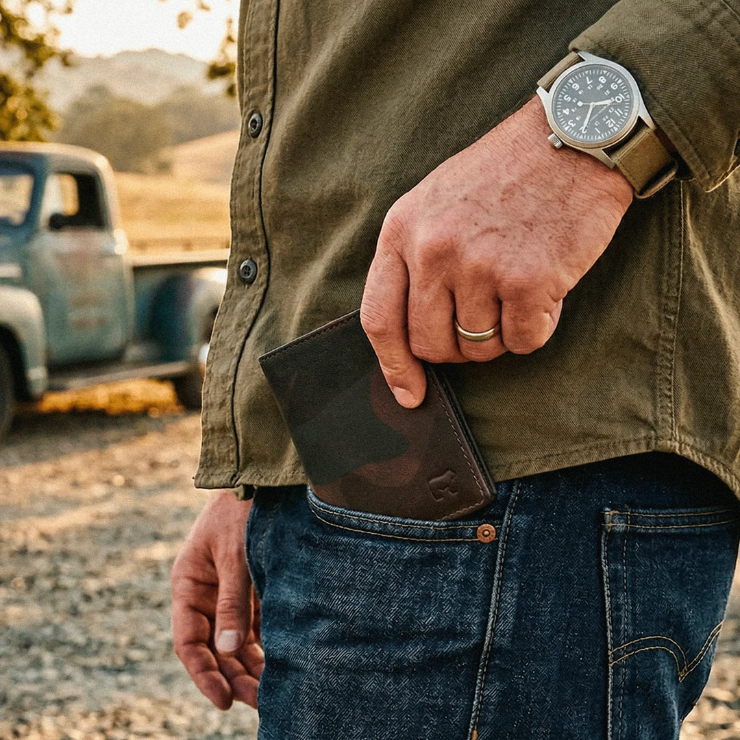 Will Leather Goods Military Front Pocket Wallet