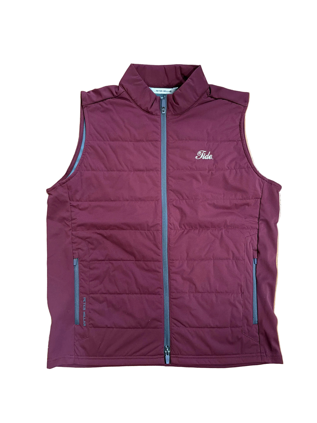 Peter Millar Fuse Hybrid Vest- Bordeaux (Tide Script)