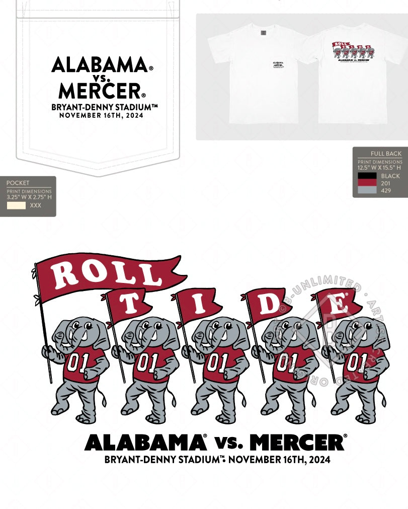 The Shirt Shop Alabama vs Mercer Gameday T-Shirt