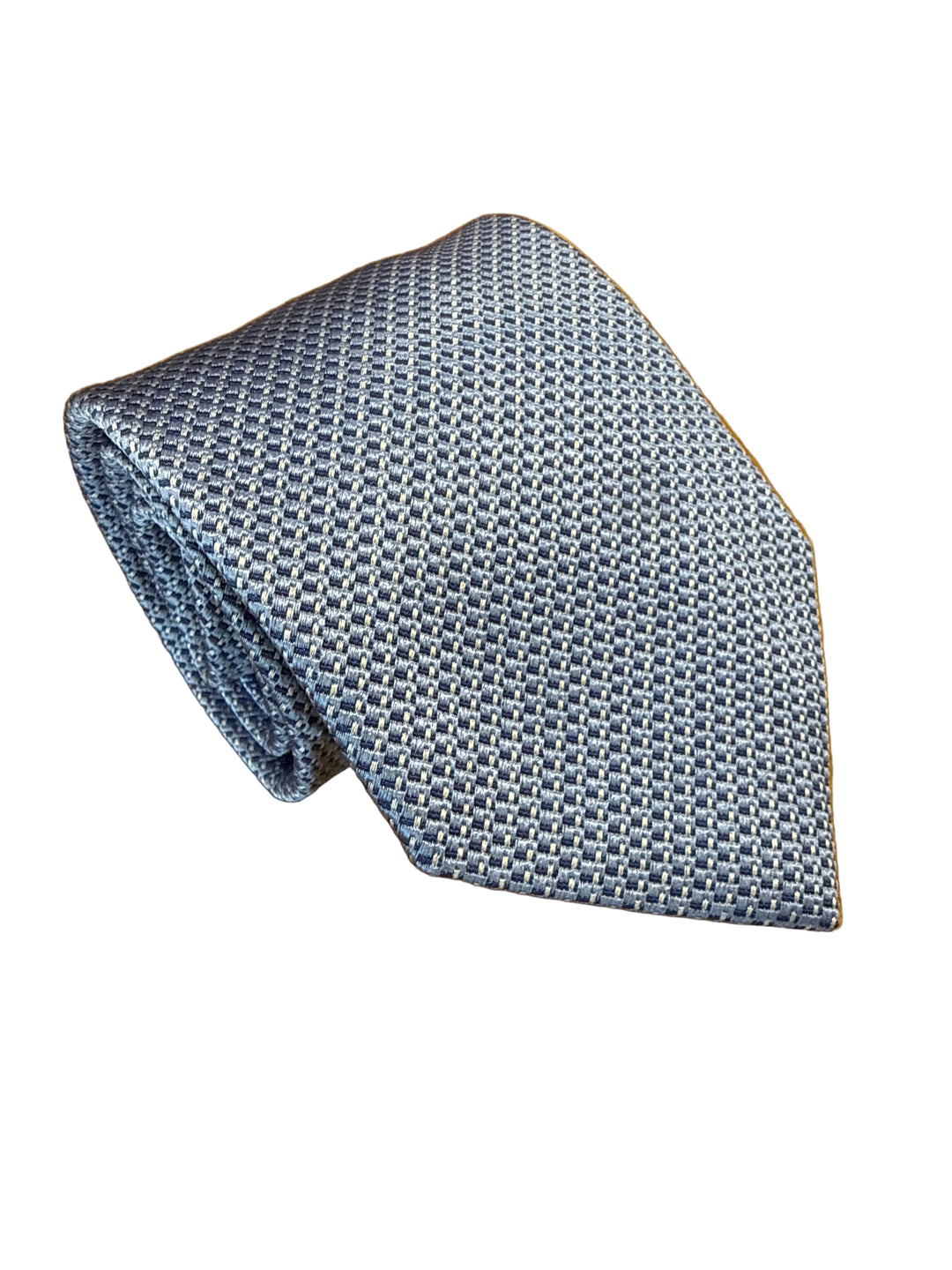 David Donahue Tie- Sky and Silver Woven Pattern
