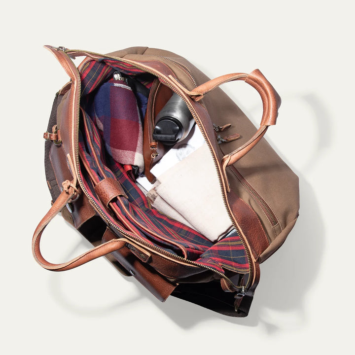 Will Leather Goods Canvas and Leather Duffle - Tobacco/Cognac