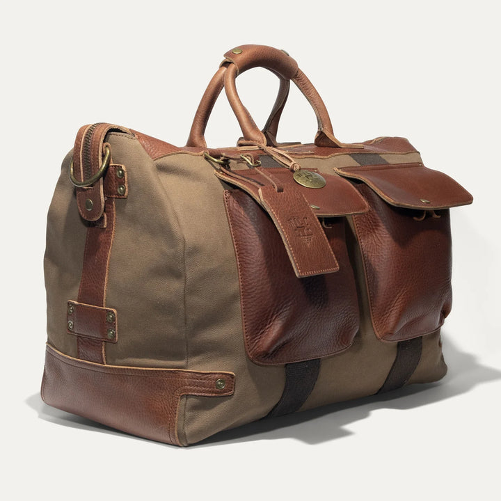 Will Leather Goods Canvas and Leather Duffle - Tobacco/Cognac