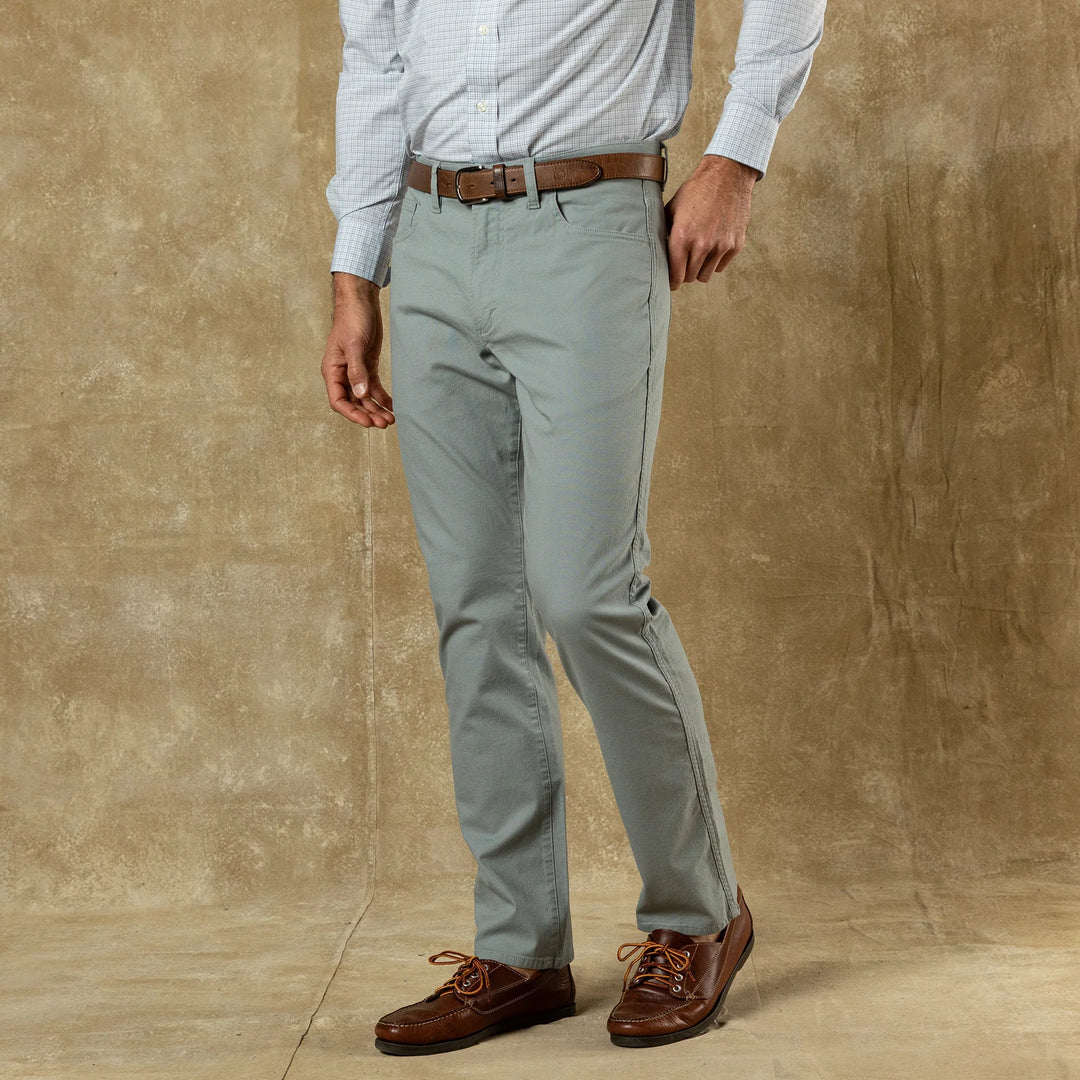 Duck Head Pinpoint Pant - Pewter Grey