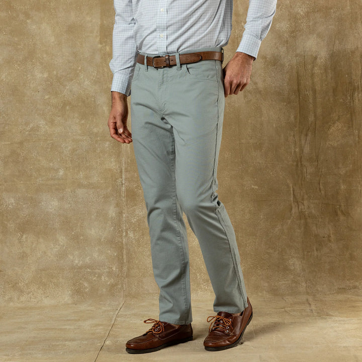 Duck Head Pinpoint Pant - Pewter Grey
