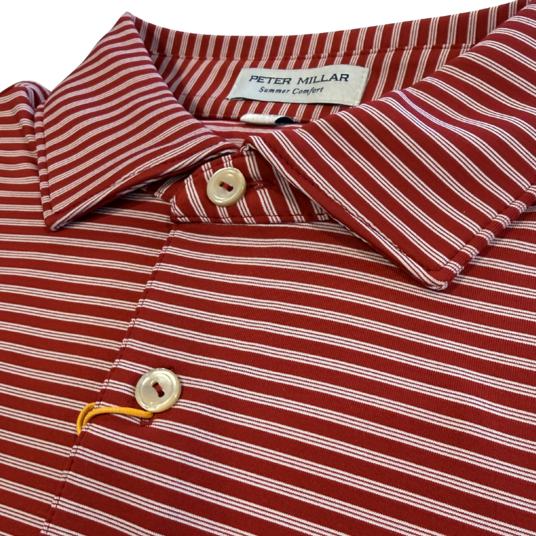 Peter Millar Tiebreaker Polo- Crimson