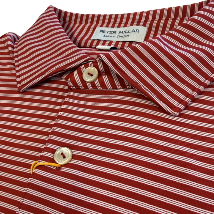Peter Millar Tiebreaker Polo- Crimson