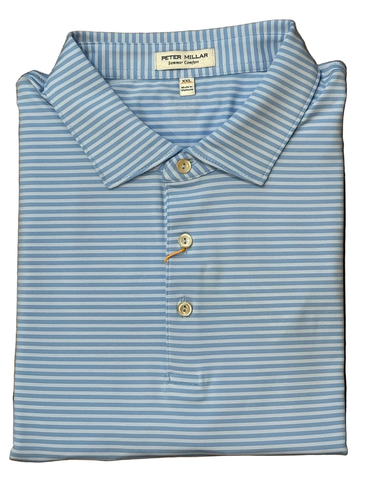 Peter Millar Tiebreaker Polo- Cottage Blue