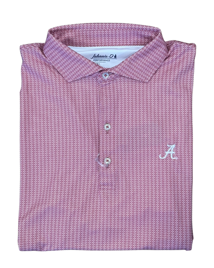 Johnnie-O Crosslink Polo- Crimson (Script "A")