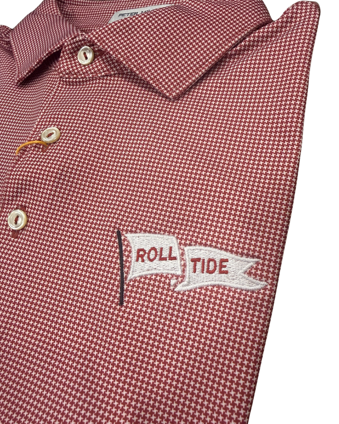Peter Millar Border Polo- Crimson (Pennant Flag)