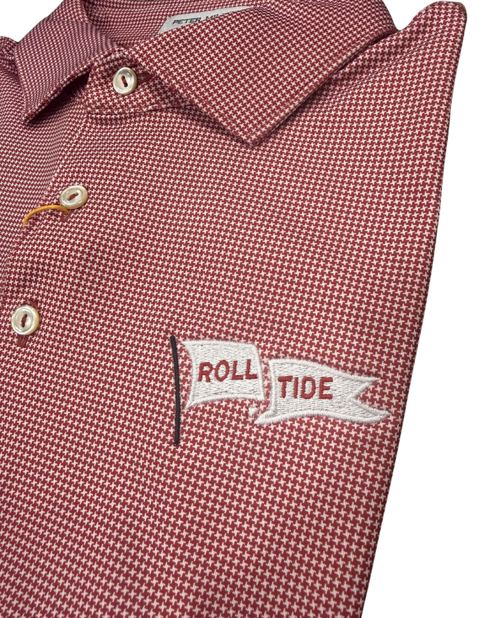 Peter Millar Border Polo- Crimson (Pennant Flag)