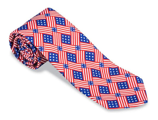 R. Hanauer Tie - American Flag