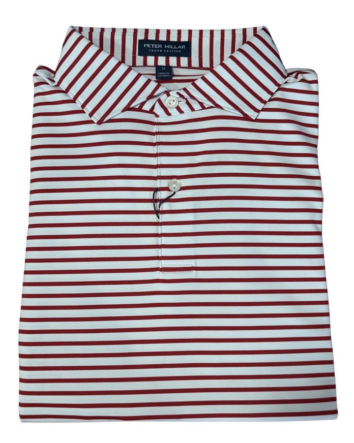 Peter Millar Crown Crafted Crimson & White Polo
