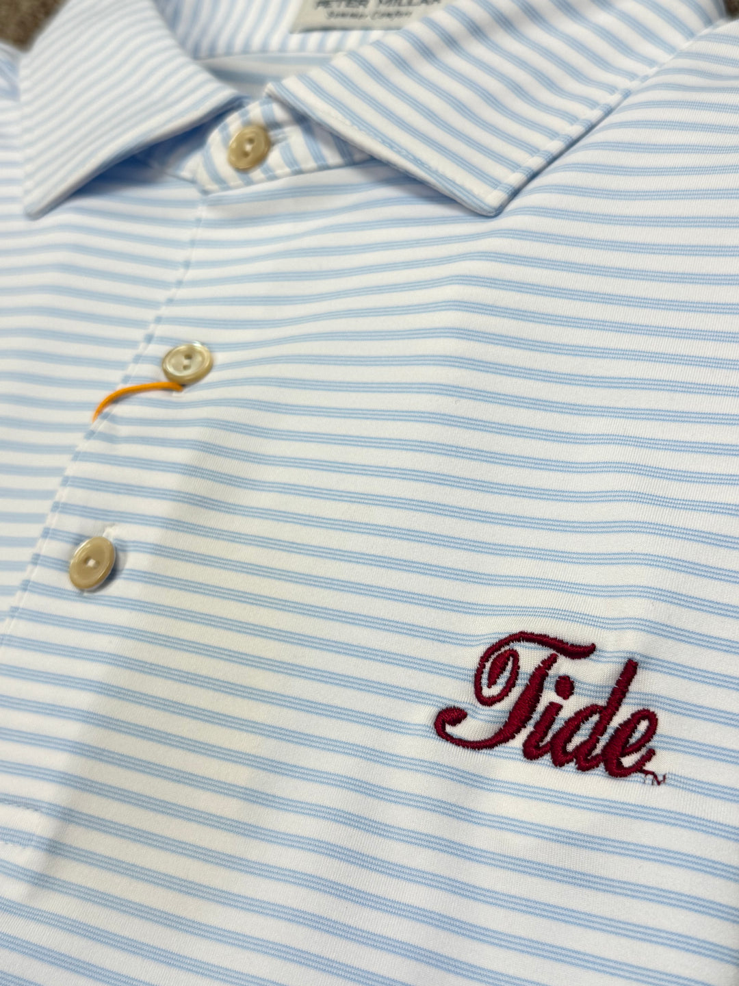 Peter Millar Tiebreaker Polo- White (Tide Script)