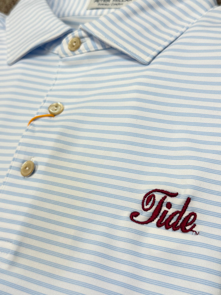 Peter Millar Tiebreaker Polo- White (Tide Script)