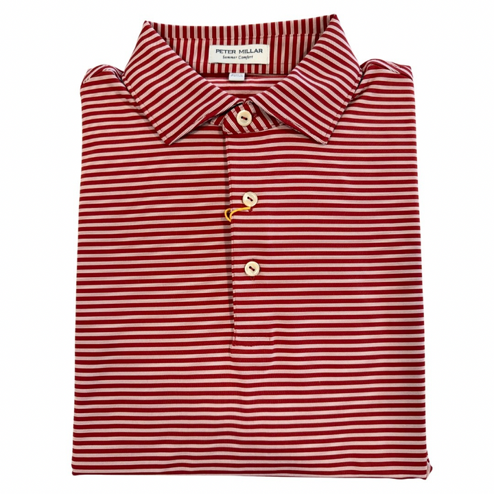 Peter Millar Tiebreaker Polo- Crimson