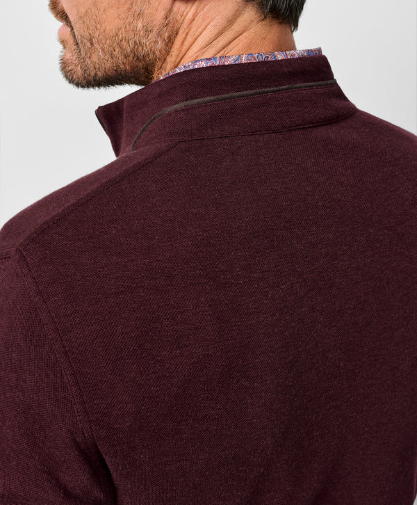 David Donahue Smythson Quarter Zip - Cabernet