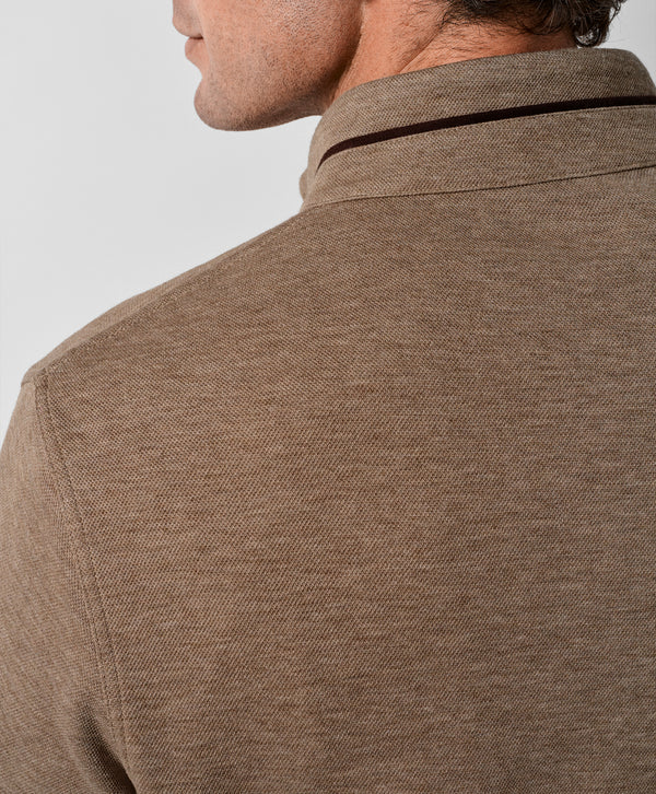 David Donahue Smythson Quarter Zip - Latte