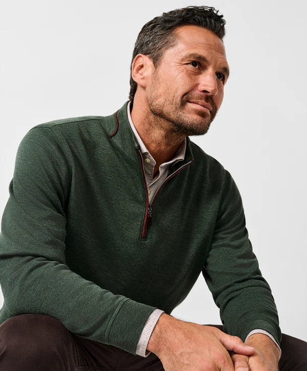 David Donahue Smythson Quarter Zip - Hunter