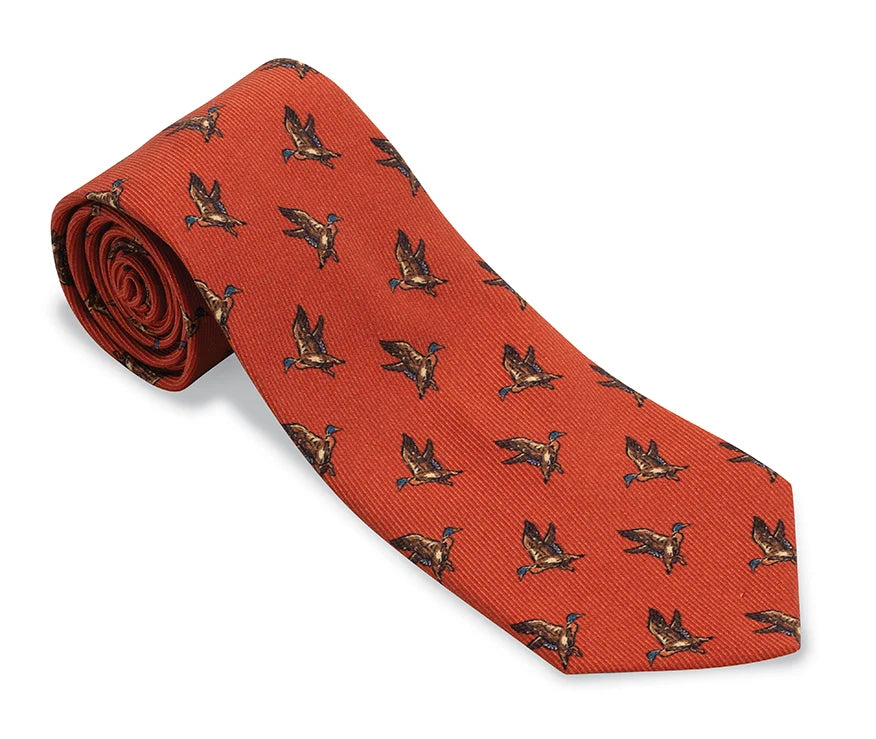 R. Hanauer Tie - Orange Cadwell Ducks