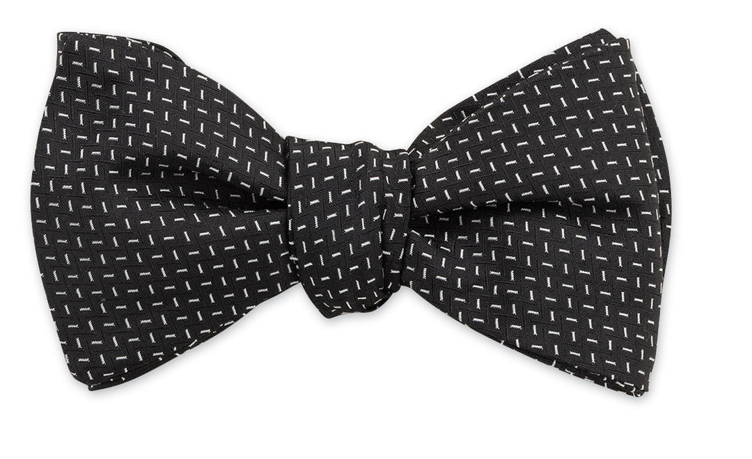 R. Hanauer Bow Tie - Black Wilton (Pre-Tied)