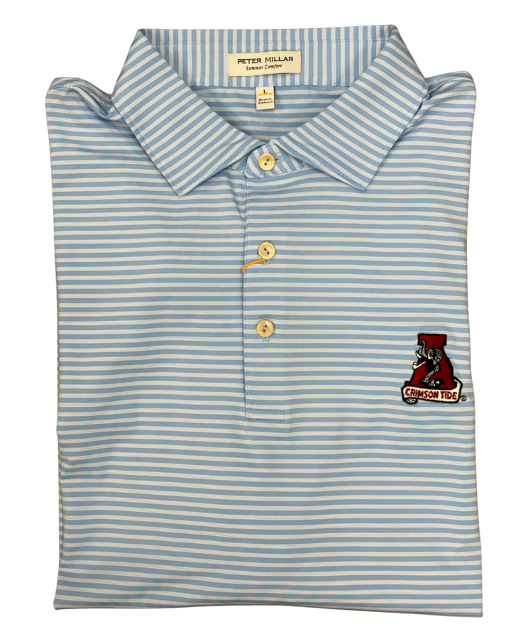 Peter Millar Tiebreaker Polo- Cottage Blue (Vault)