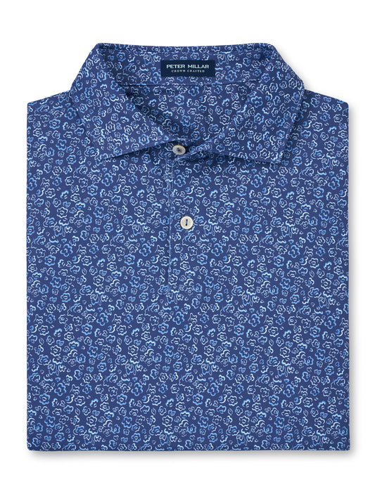 Peter Millar Fields of Carlsbad Performance Jersey Polo - Blue Pearl