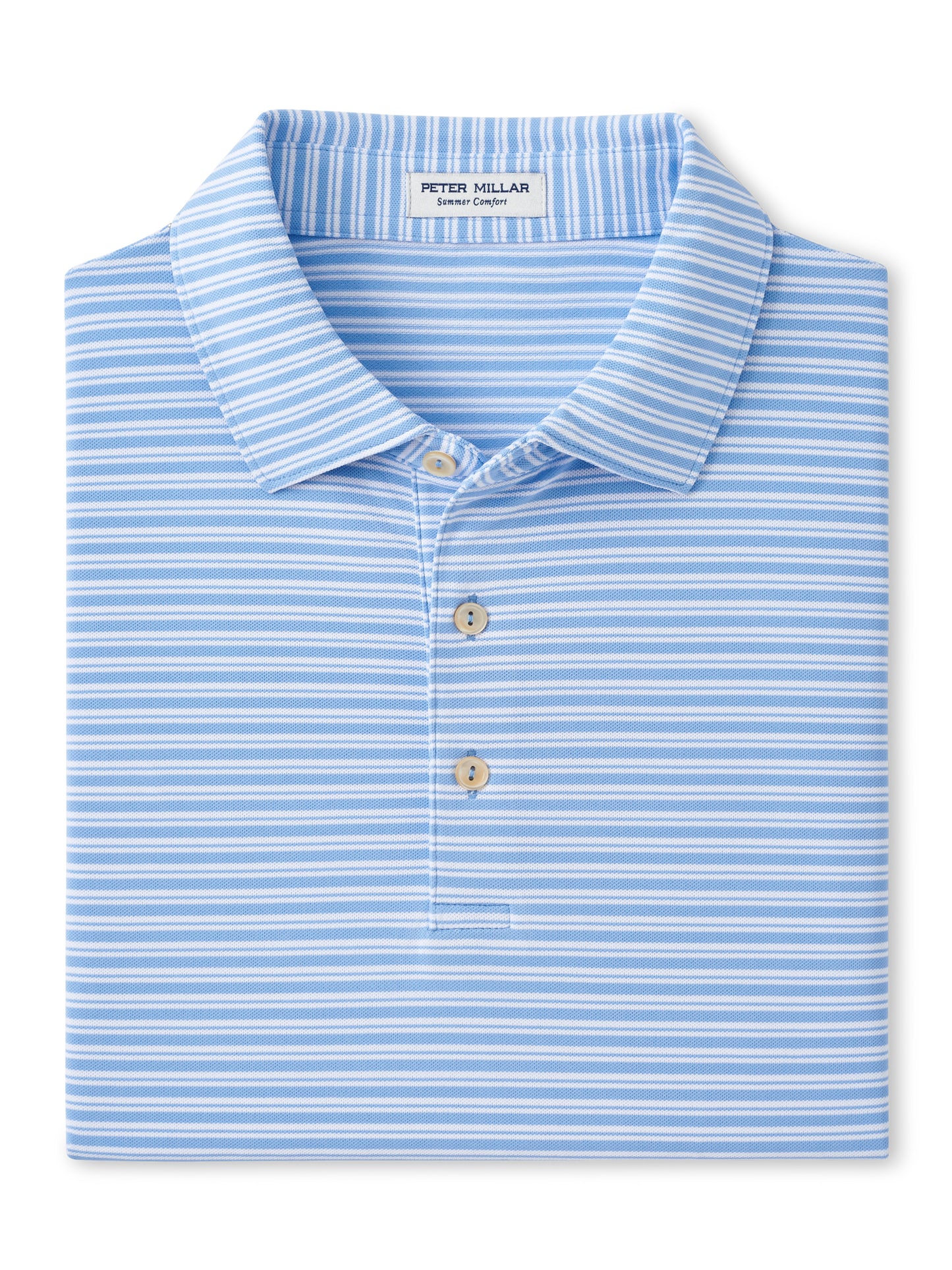 Peter Millar Dellroy Performance Mesh Polo - Cottage Blue