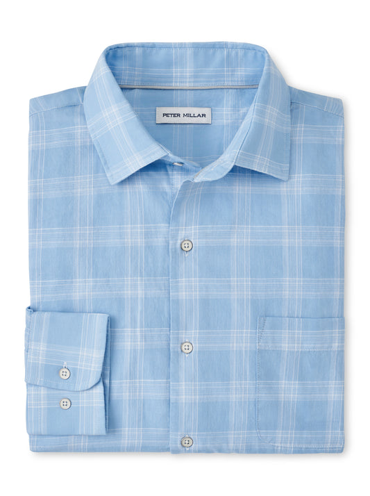 Peter Millar Solana Cotton Sport Shirt - Cottage Blue