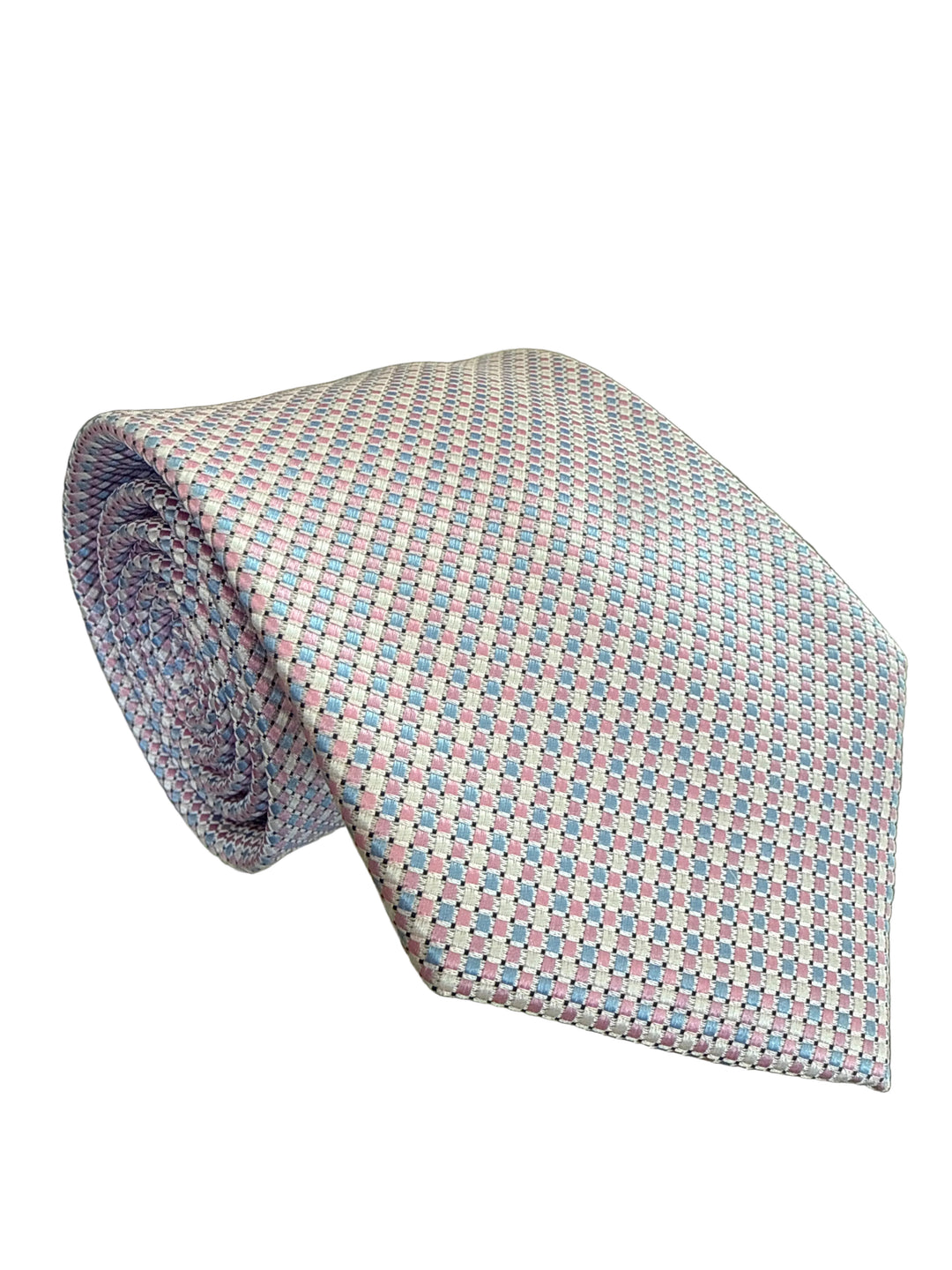 The Shirt Shop Tie- Pink & Blue Squares