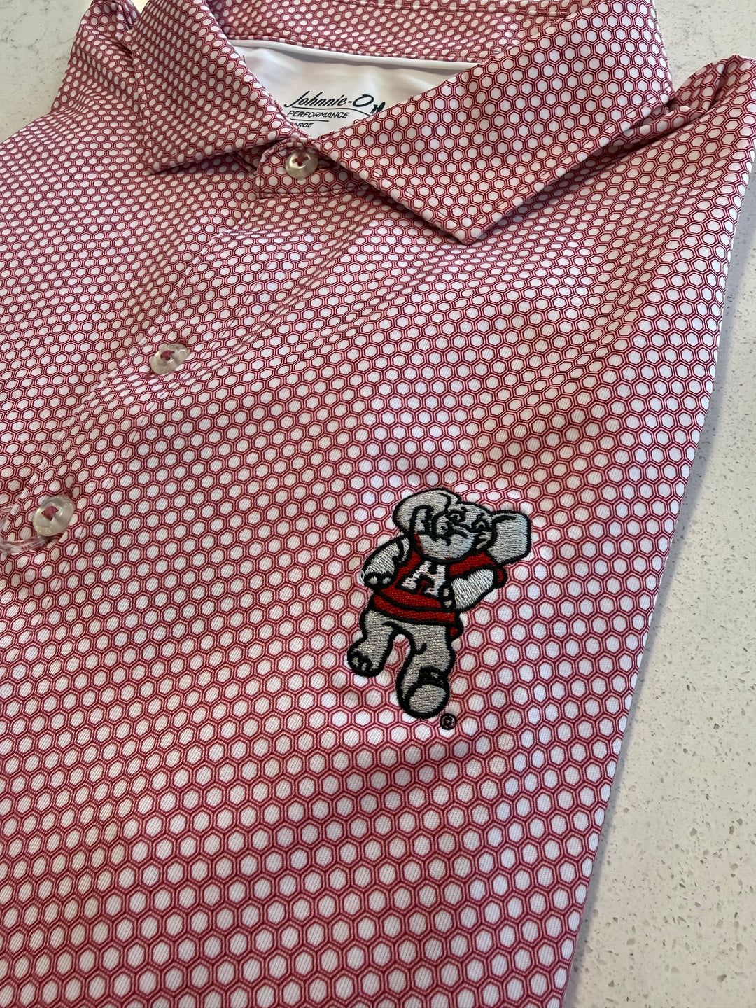 Johnnie-O Hex Polo- Crimson (Big AL)