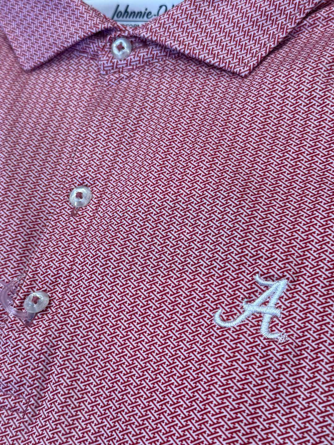 Johnnie-O Crosslink Polo- Crimson (Script "A")