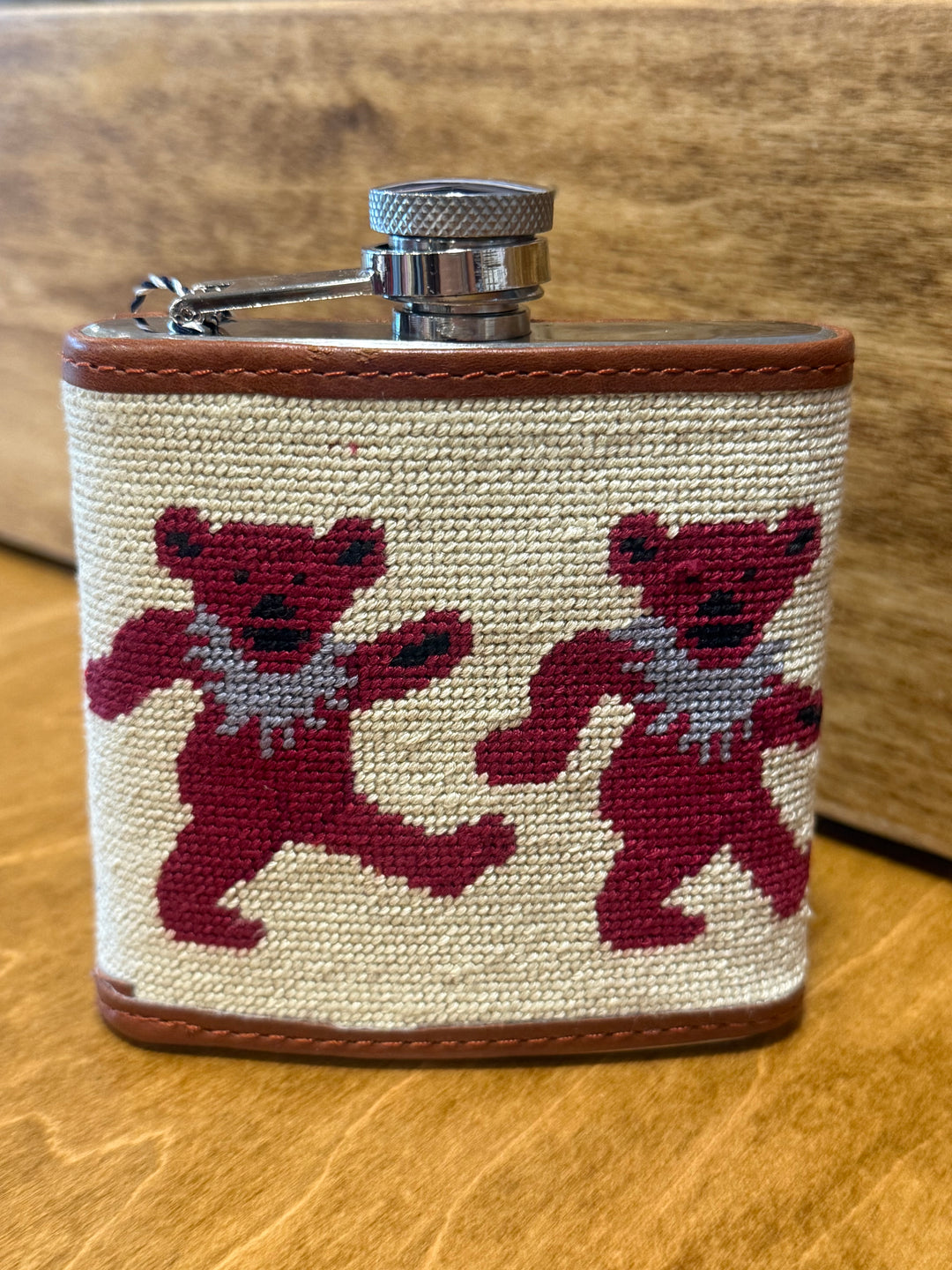 Smathers & Branson Flask- Dancing Bears (Khaki)