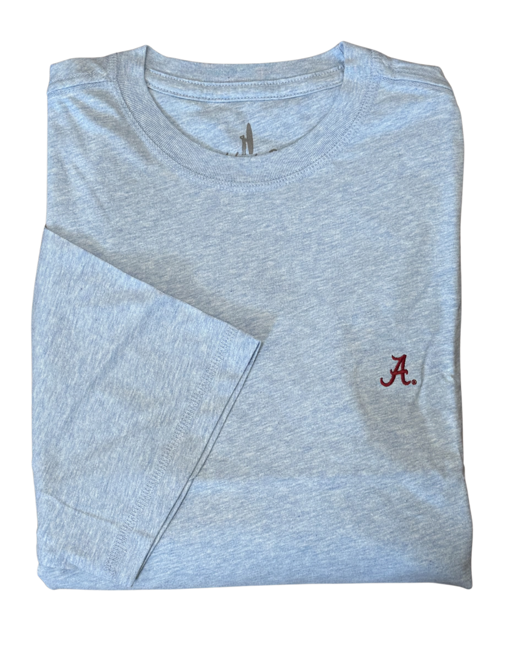 Johnnie-O Heathered Spencer T-Shirt- Gulf Blue (Script "A")