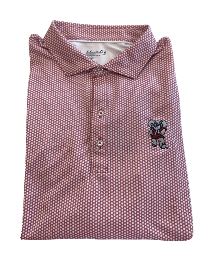 Johnnie-O Hex Polo- Crimson (Big AL)