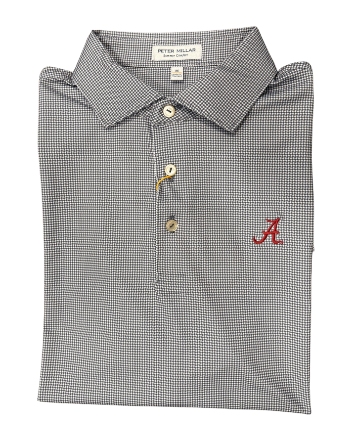 Peter Millar Border Polo- Iron (Script "A")