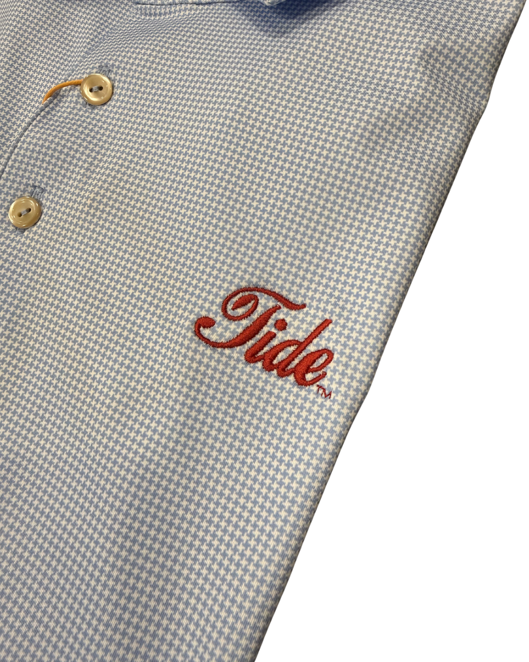 Peter Millar Border Polo- Cottage Blue (Tide Script)