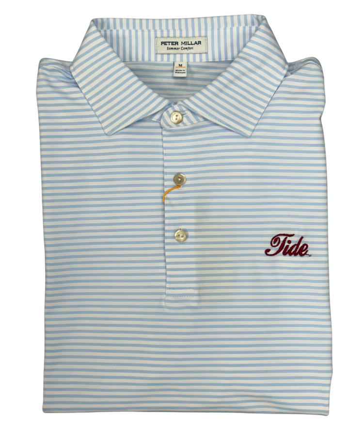 Peter Millar Tiebreaker Polo- White (Tide Script)